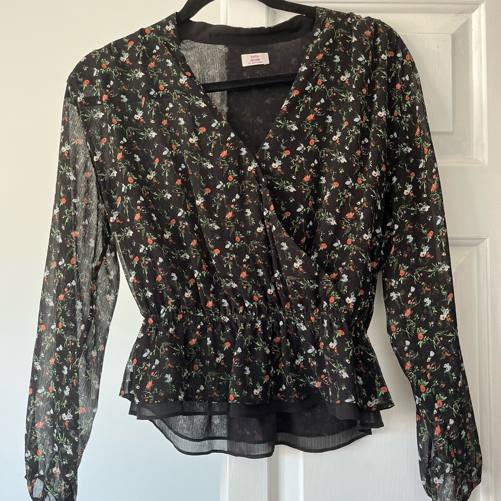 Little moon, aritzia, size xs, peplum top